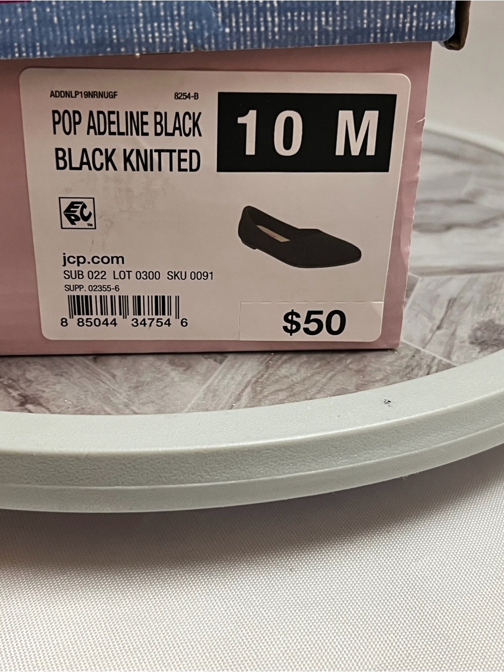 POP Adeline Black Knitted Flats Women’s Size 10M Memory Foam NWT - Picture 2 of 11